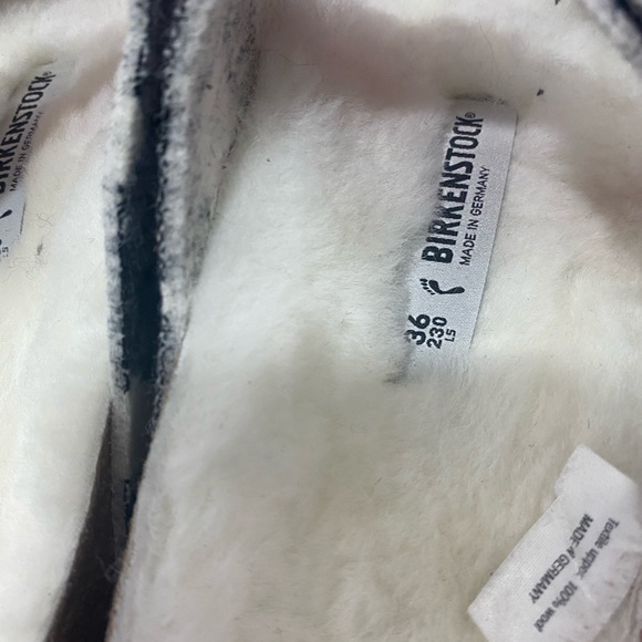 Arizona Plaid Shearling Birkenstock Sandals - Picture 5 of 9